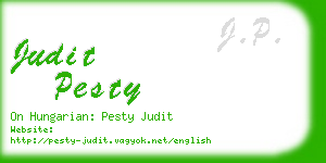 judit pesty business card